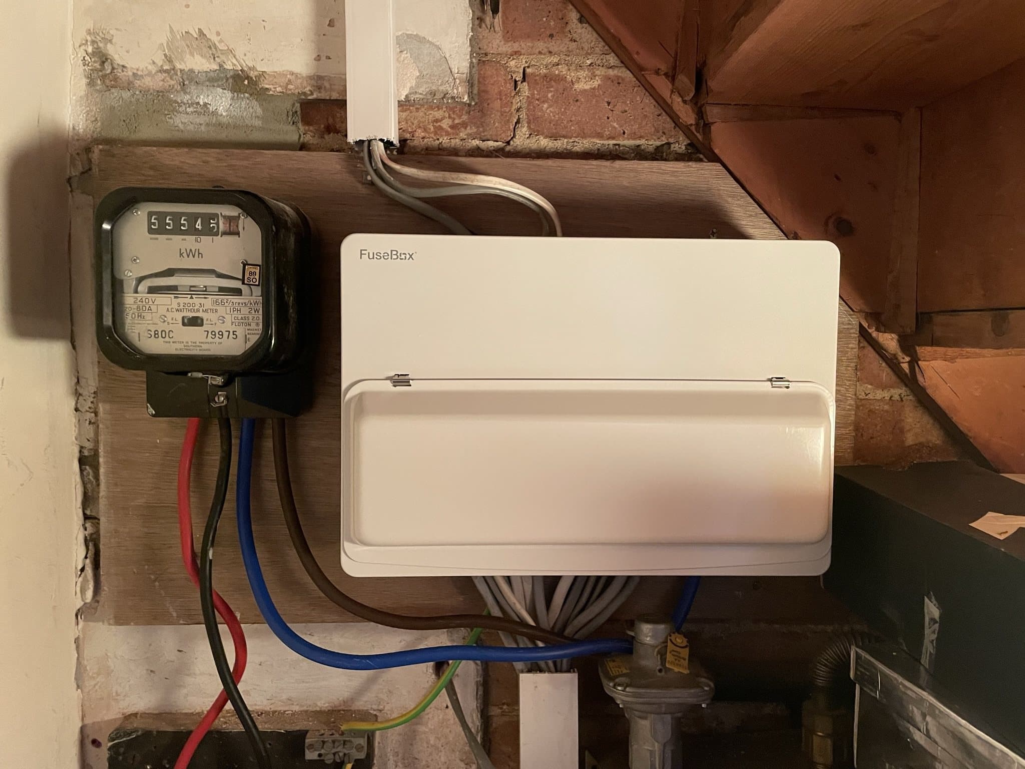 Completed consumer unit with individual RCBO protection